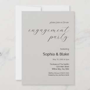 Invitation Parti d'engagement minimaliste moderne de l'oie gr