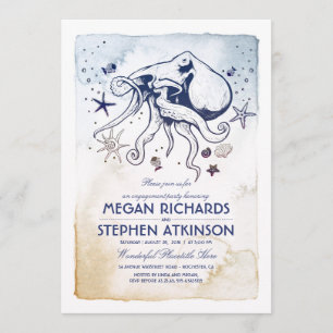 Invitation Parti d'engagement nautique octopus