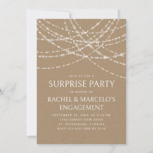 Invitation Parti d'engagement pour l'anniversaire surprise