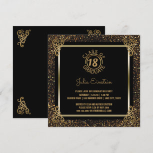 Invitation Parti des diplômés 2018   Élégante Parties scintil