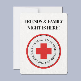 Invitation Parti d'Halloween de l'Institut de la folie crimin