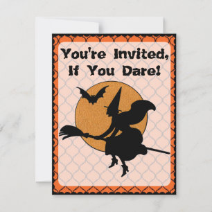 Invitation Parti d'Halloween des années 1960