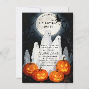Invitation Parti d'Halloween Éffrayant de Spooktacular