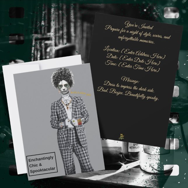 Invitation Parti d'Halloween gothique de Bad et Boo-Jee (Créateur téléchargé)