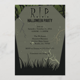 Invitation Parti d'Halloween Tombstone