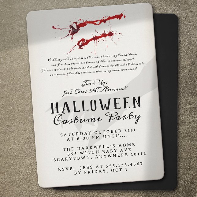 Invitation Parti d'Halloween Vampire Blood (Créateur téléchargé)
