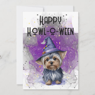 Invitation Parti d'Halloween Yorkie