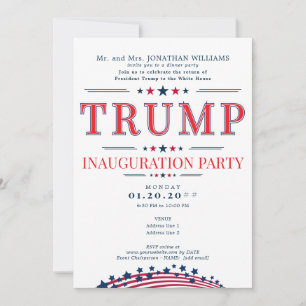 Invitation Parti d'investiture du président Donald Trump 2025