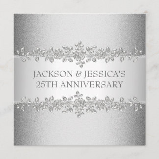 Invitation Parti du 25e anniversaire des Roses d'argent