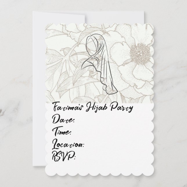Invitation Parti du hijab (Devant)