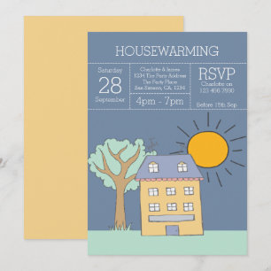 Invitation Parti du réchauffement de la maison