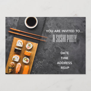 Invitation Parti du sushi
