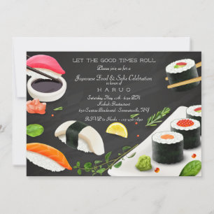 Invitation Parti du sushi japonais