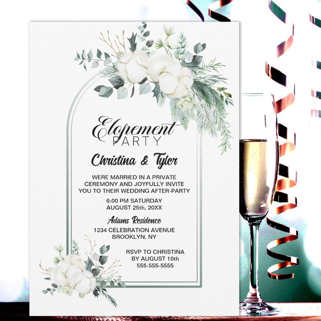 Invitation Parti Elopement de l'Arc Eucalyptus (Créateur téléchargé)