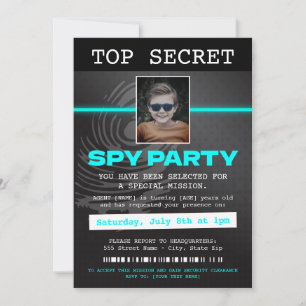 Invitation Parti espion agent secret
