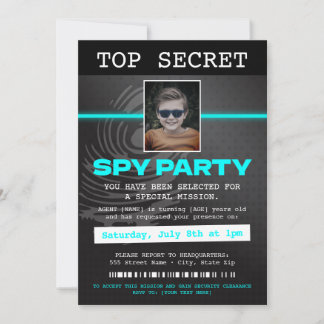 Invitation Parti espion agent secret