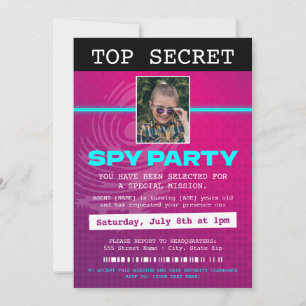 Invitation Parti espion agent secret