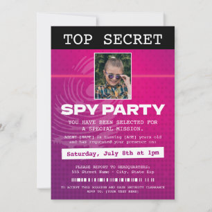 Invitation Parti espion agent secret