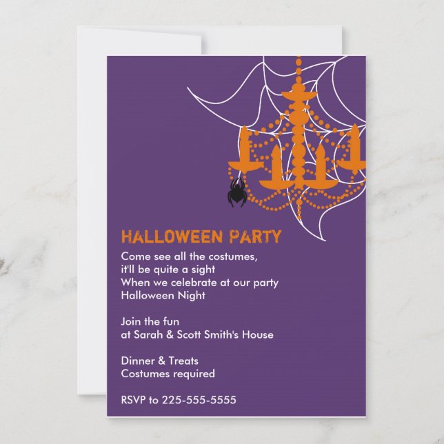 Invitation Parti Halloween (Devant)