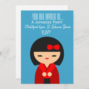 Invitation Parti japonais sur le thème du Japon