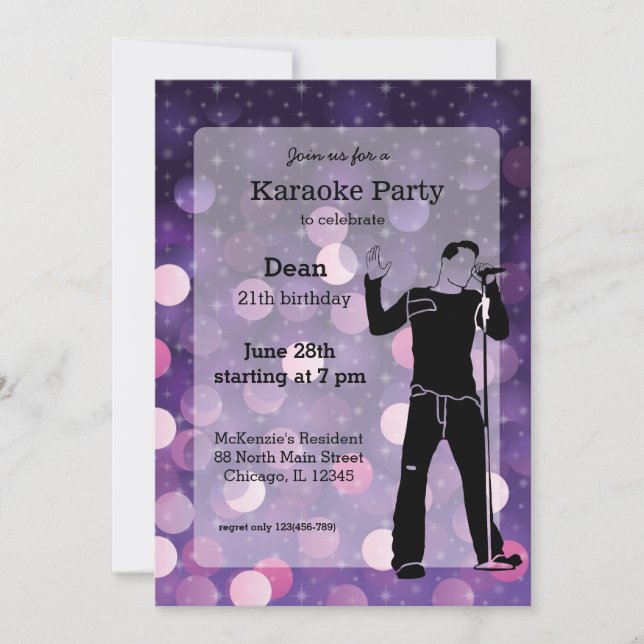 Invitation Parti karaoké (Devant)