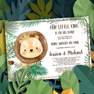 Invitation Parti Lion Whimsical   Douche par courrier