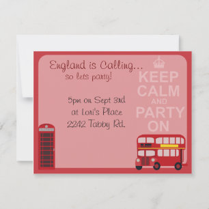 Invitation Parti londonien chic