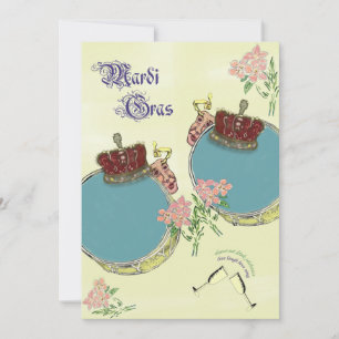 Invitation Parti Mardi Gras Vintage