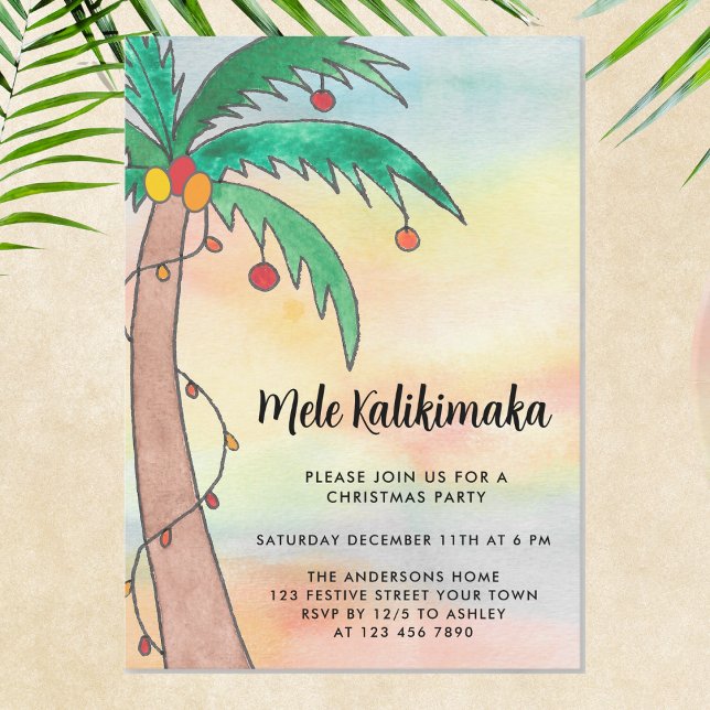 Invitation Parti Mele Kalikimaka (Créateur téléchargé)