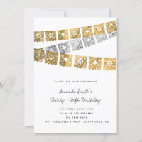 Parti mexicain Faux Gold Foil Adulte Anniversaire