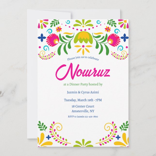 Invitation Parti Nowruz (Devant)
