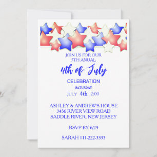 Invitation Parti Patriot 4 juillet