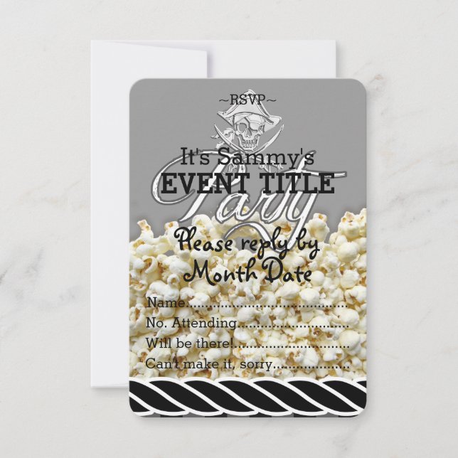 Invitation Parti pirate personnalisé (Devant)