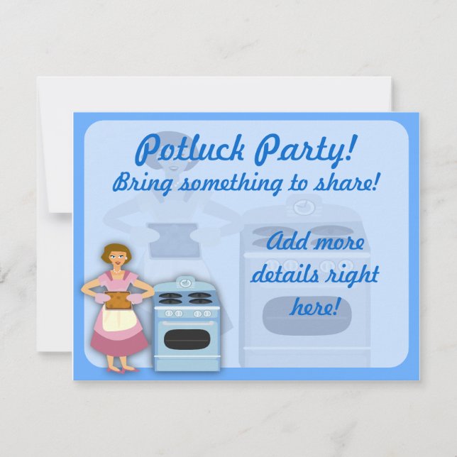 Invitation Parti Potluck (Devant)