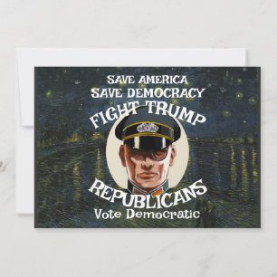 Invitation Parti républicain Trump Grad Retraite Mariage MB