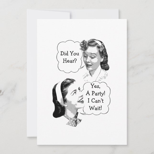 Invitation Parti rétro (Devant)