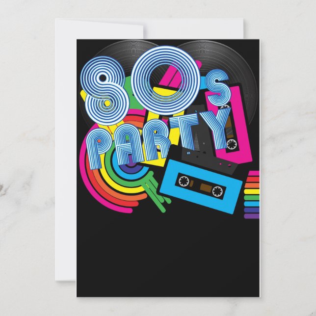Invitation Parti rétro 80 (Devant)