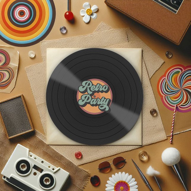 Invitation Parti Rétro Thématique Personnalisé (Retro Themed Party Personalised Invitation)