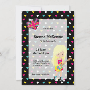 Invitation Parti Rockstar