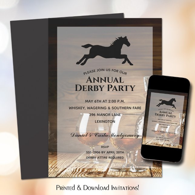 Invitation Parti Russe Bourbon Derby (Créateur téléchargé)