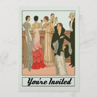 Invitation Parti sophistiqué de l'élite Art Déco Vintage