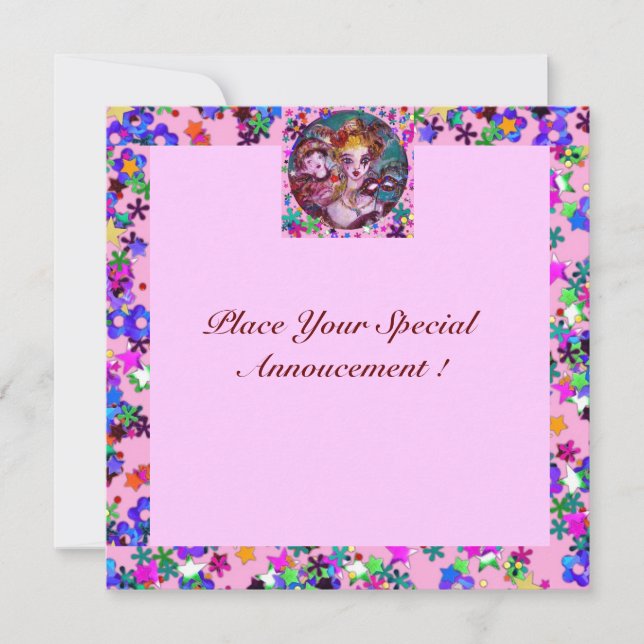 INVITATION PARTI VALENTINE VÉNITIEN DE MASQUÉRADE (Devant)