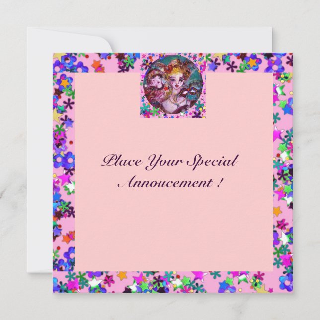 INVITATION PARTI VALENTINE VÉNITIEN DE MASQUÉRADE (Devant)