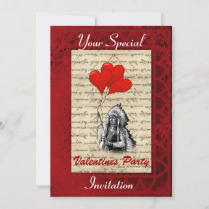 Invitation Parti Valentines, le chef indien
