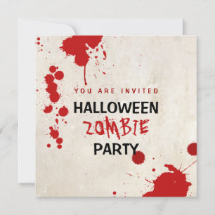 Invitation Parti Vampire sanglant Zombie Halloween