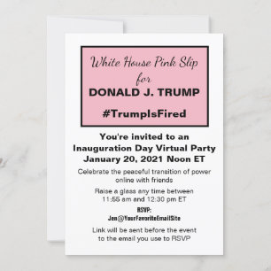 Invitation Parti virtuel anti-Trump de la Maison-Blanche