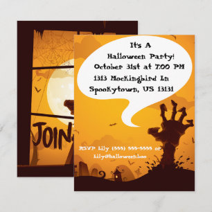 Invitation Parti Zombie Halloween