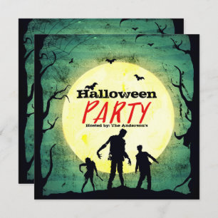 Invitation Parti Zombies Zombie Halloween