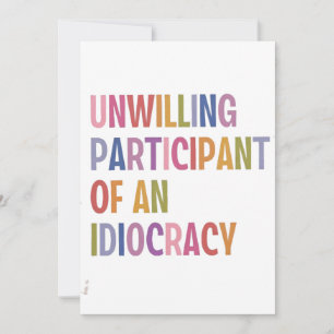 Invitation Participant réticent d'une idéocratie anti-Trump