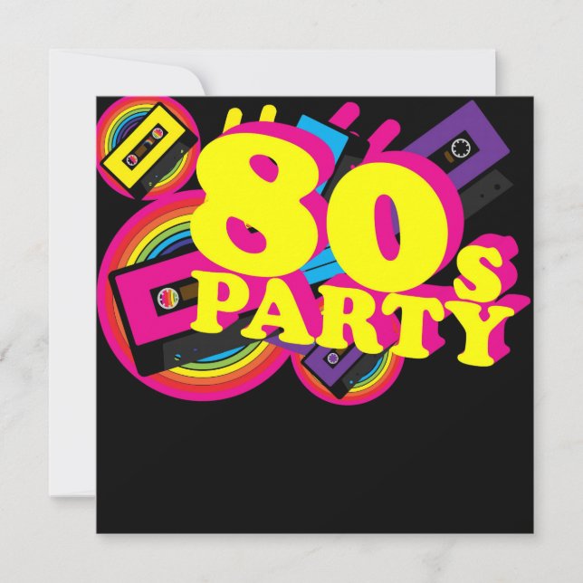 Invitation partie 80s (Devant)